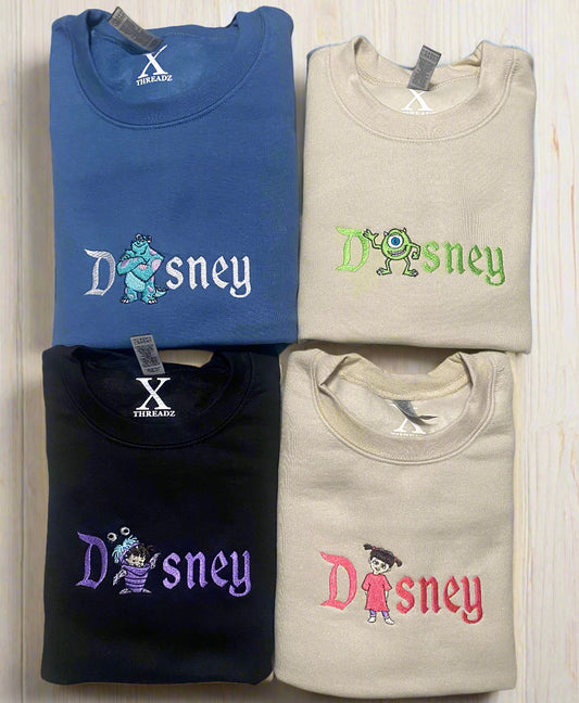Disney Monsters Inc Characters sweatshirts