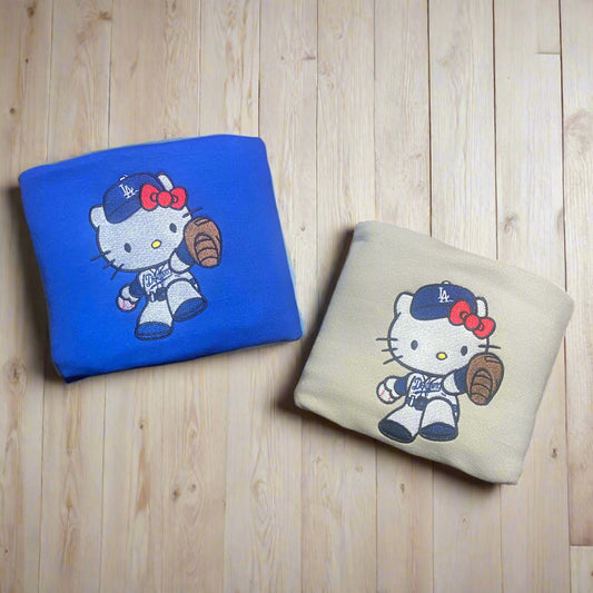 Baseball Kitty Sweatshirt or Hoodie