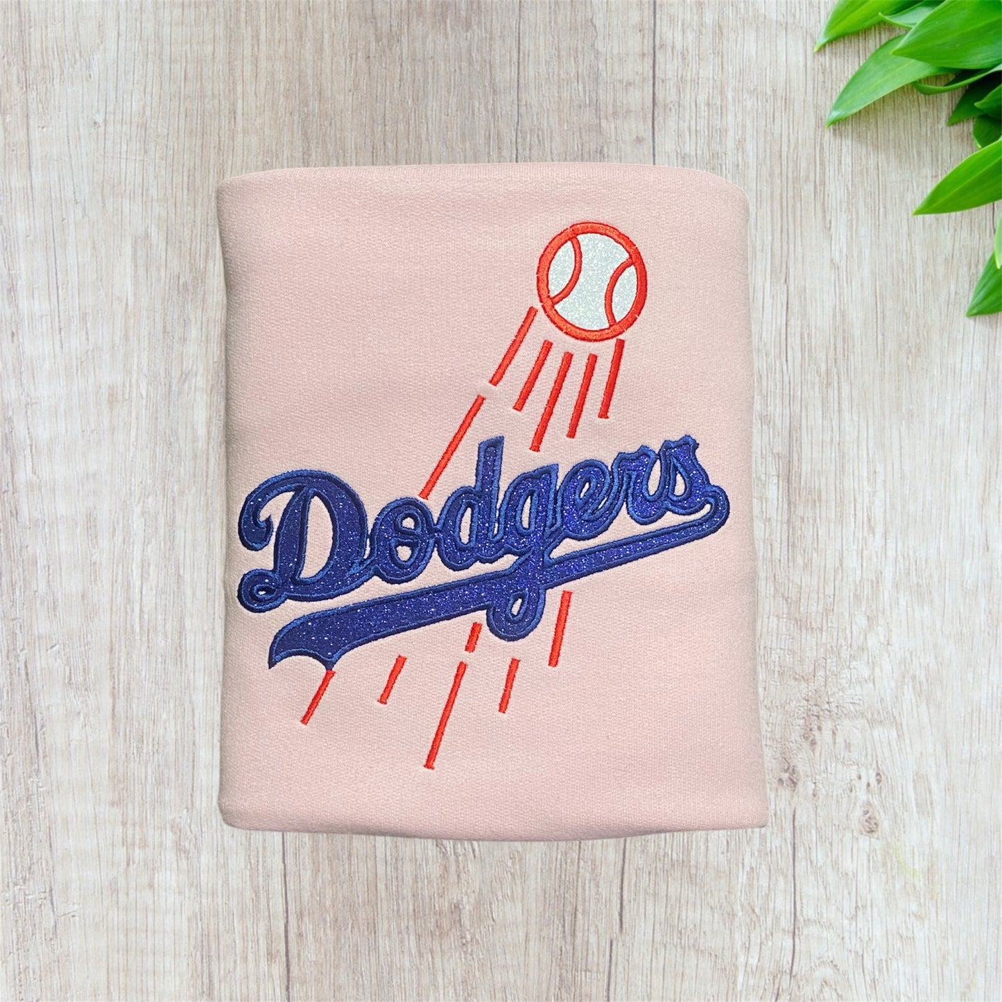 Dodgers Glitter Baseball Sweatshirt